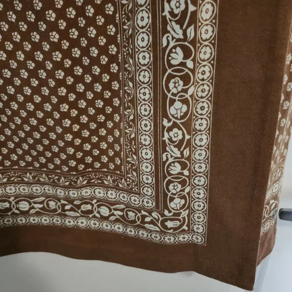 VINTAGE Coldwater Creek "Wrap Style" 36" Lined Skirt Cotton - Picture 2 of 7